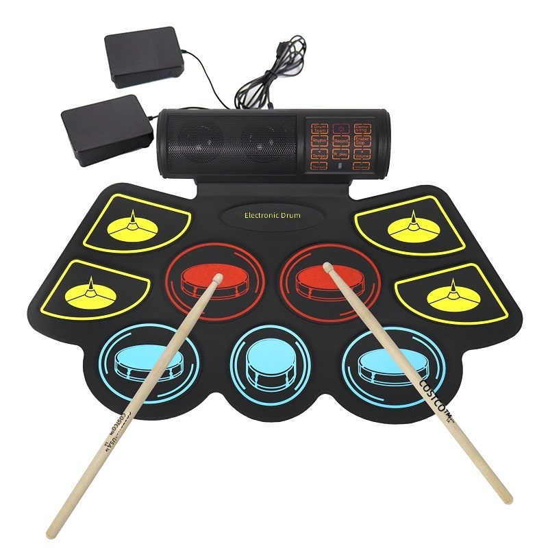 Electronic Drum Set Roll Up - Set di batteria elettronica arrotolabile in