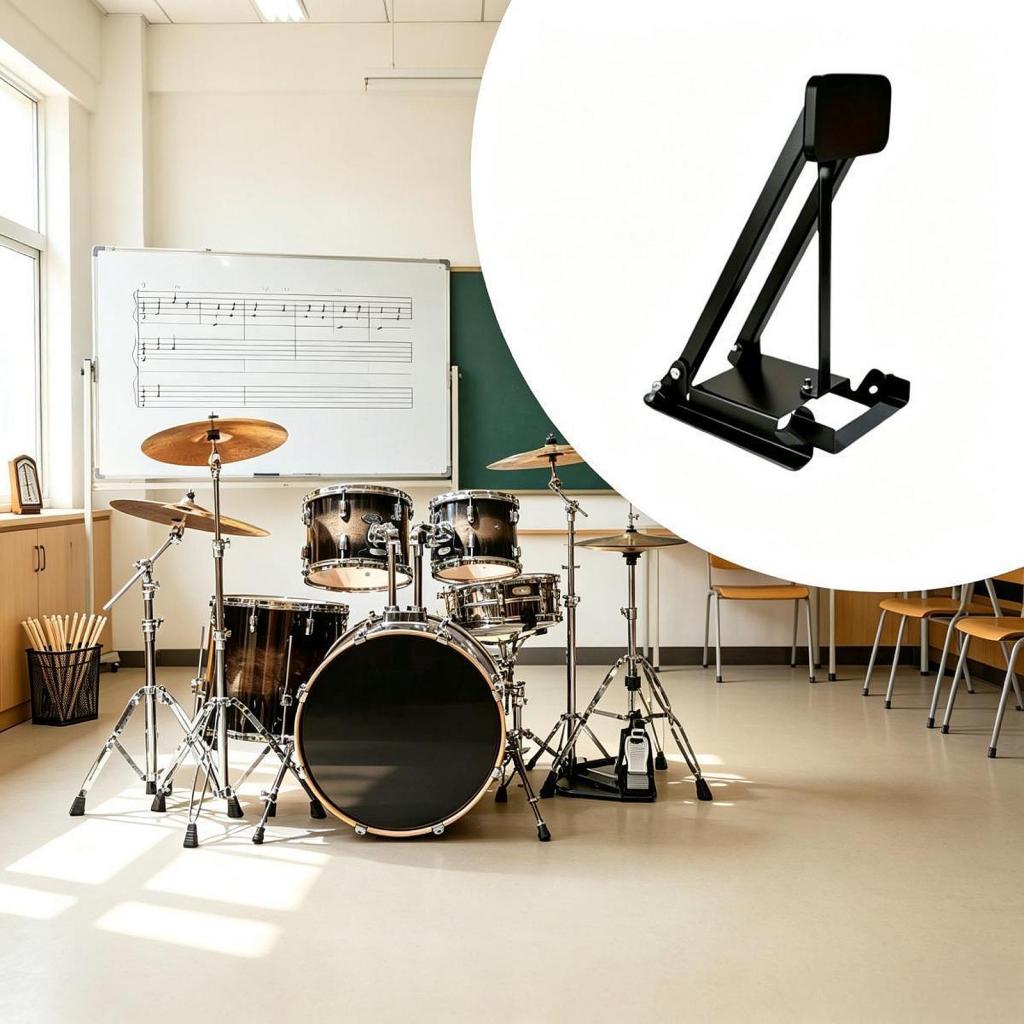 Drum Practice Pad - Pedale Compatto Imbottito per Pratica di