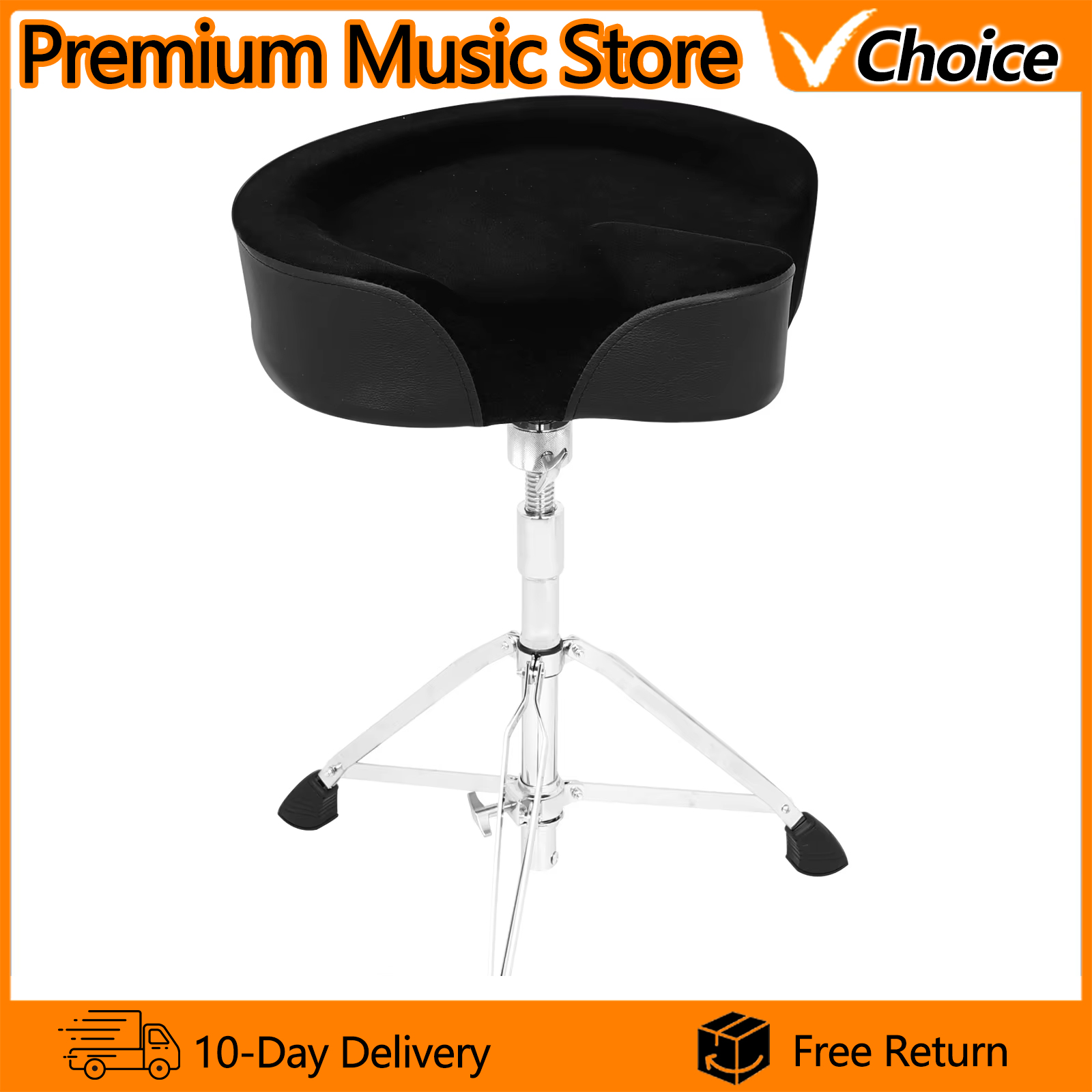 Drum Throne Adjustable - Sgabello per batteria universale Sedile per